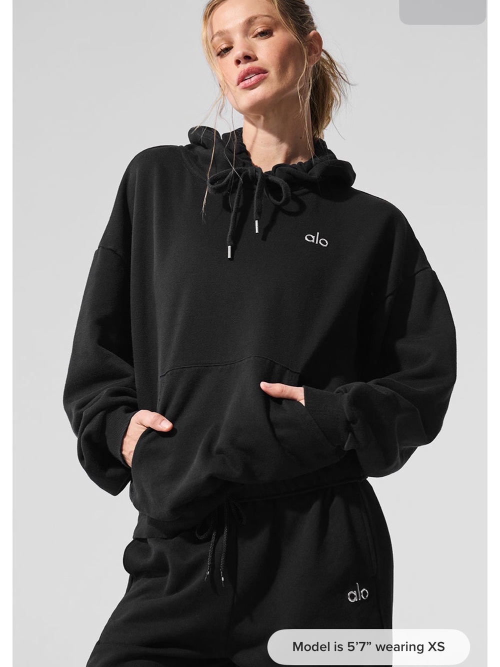 NWT ALO Accolade Hoodie  Black size Small